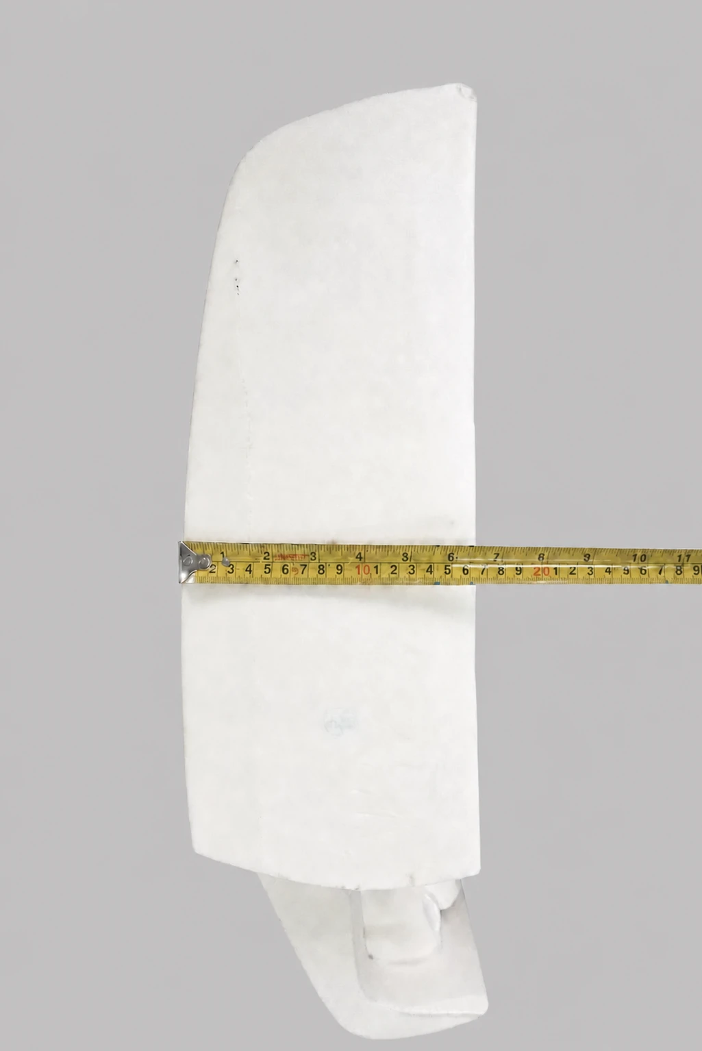 升级后一体成型靠背海绵尺量实拍，厚度17cm