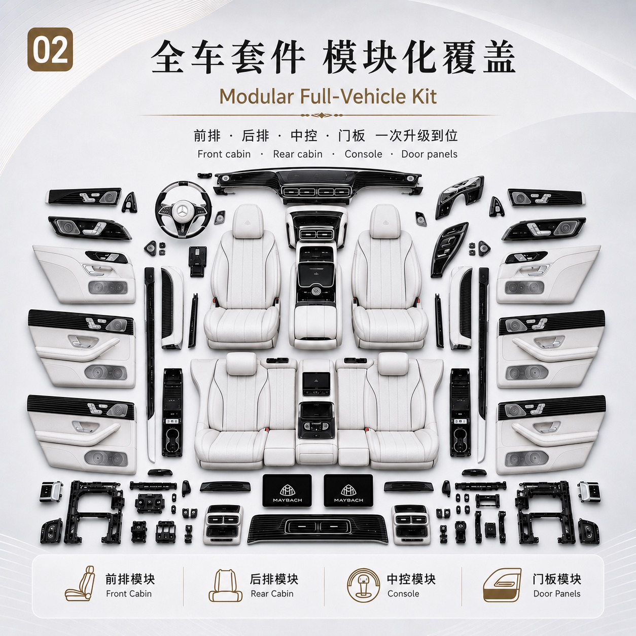 GLS 450升级迈巴赫5座套件